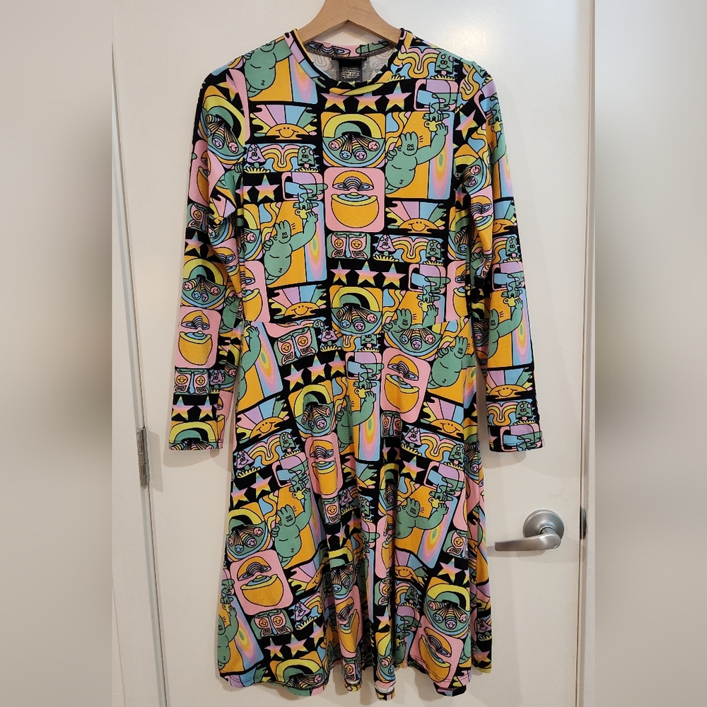 Nooworks Ursula Long Sleeve Dress Dreyfus Print Large